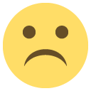 white frowning face copy paste emoji