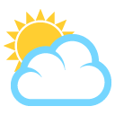 sun behind cloud copy paste emoji