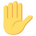 raised hand copy paste emoji