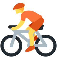 Bicyclist emoji default skin tone