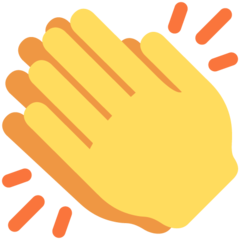 Clapping Hands Sign emoji default skin tone