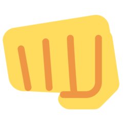 Fisted Hand Sign emoji default skin tone