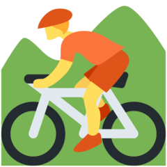 Mountain Bicyclist emoji default skin tone