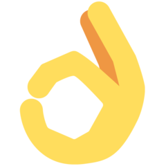 Ok Hand Sign emoji default skin tone