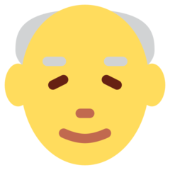 Older Man emoji default skin tone