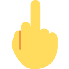 Reversed Hand With Middle Finger Extended emoji default skin tone