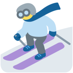 Skier emoji default skin tone