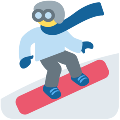 Snowboarder emoji default skin tone