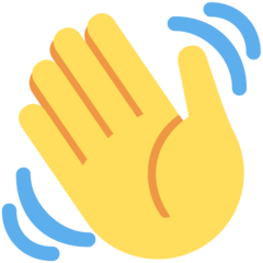 Waving Hand Sign emoji default skin tone