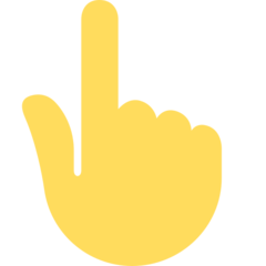 White Up Pointing Backhand Index emoji default skin tone